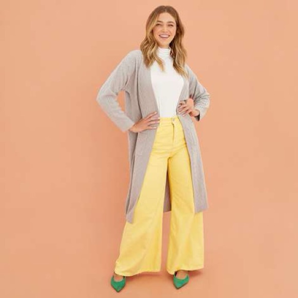 TJD The Jetset Diaries Reina Cable Knit Open Front Cabincore Sweater Plus Size